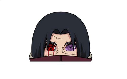 Itachi Peeking Sticker HOLOGRAPHIC